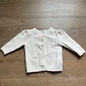 Ralph Lauren Baby Girl's Floral Embroidered Wool Cardigan